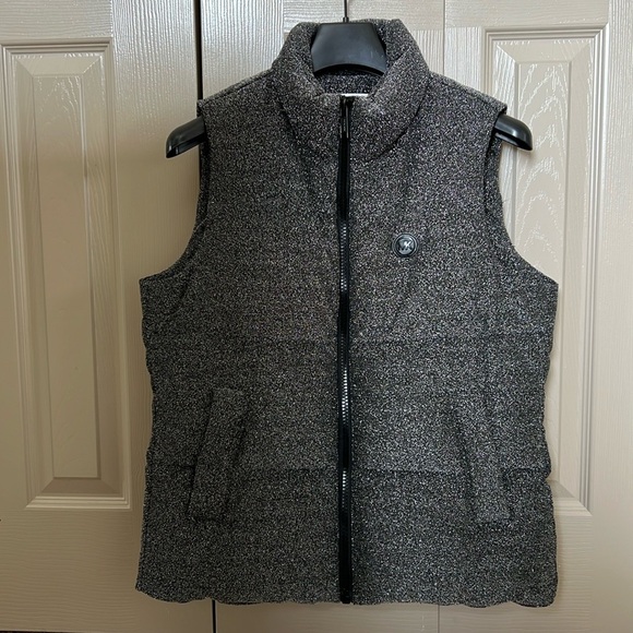 <Michael Kors> Quilted Metallic Knit Puffer Vest - Picture 3 of 6